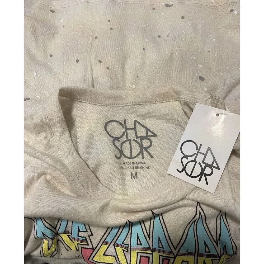 CHASER Def Leppard World Tour Concert Graphic Tee Au Lait Cotton Size M - Picture 4 of 5